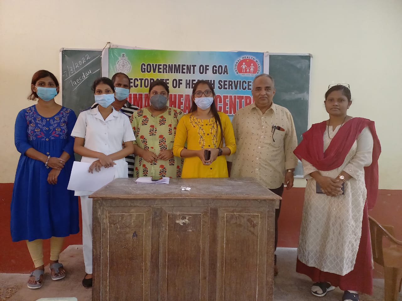 T. D. Vaccination drive for age group of 10 to 12 years at Almeida High School