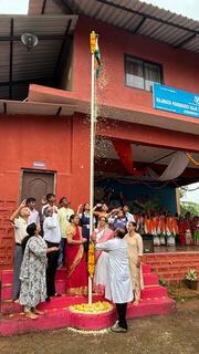 Flag hoisting on 15 th August